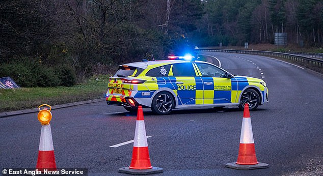Officers were called to London Road (pictured) at around 8.25pm on Sunday after receiving reports of a two-vehicle collision