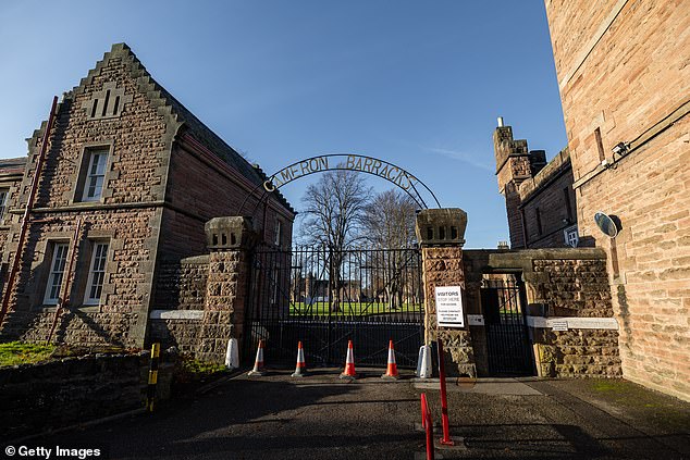 Cameron Barracks, pictured, is due to house 300 adult male asylum seekers