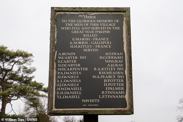 A war memorial commemorating residents of Imber who died or were wounded during the First World War still stands there today