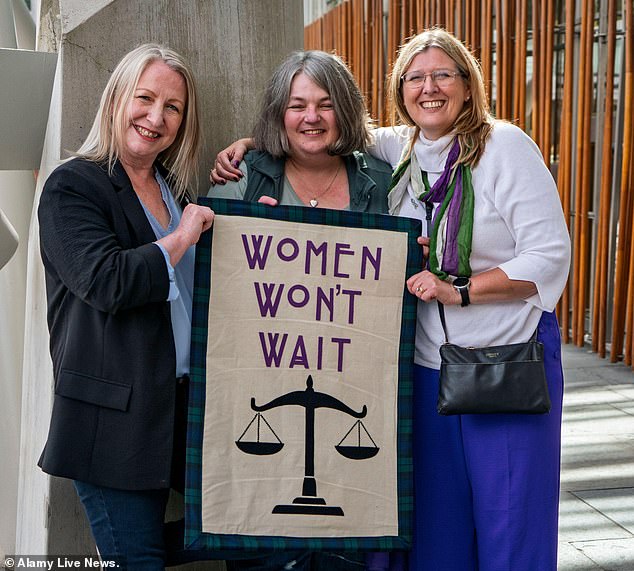 Left to right, Marion Calder, Trina Budge and Susan Smith