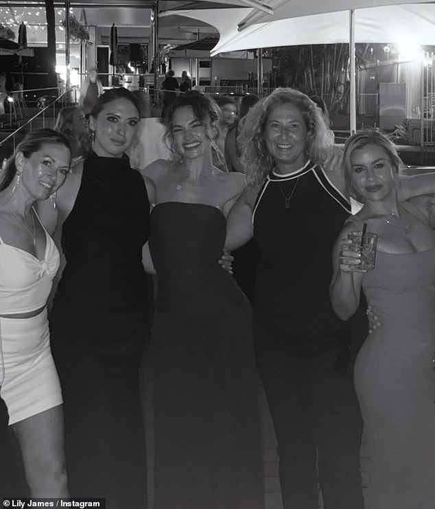 Aside from learning scripts and exercising, the English actress shared fun-filled snaps of her socialising with friends