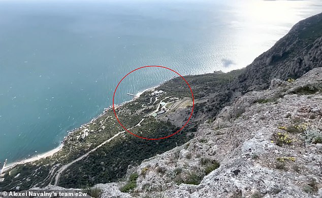 The sprawling complex is tucked away at Cape Aya at the southern tip of the Black Sea peninsula