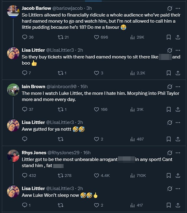 The teen's mother hit back on social media site X at those who believed her son was wrong