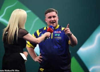 Luke Littler stirred up a 'hostile' crowd at the Alexandra Palace on Monday evening after the defending champion was booed