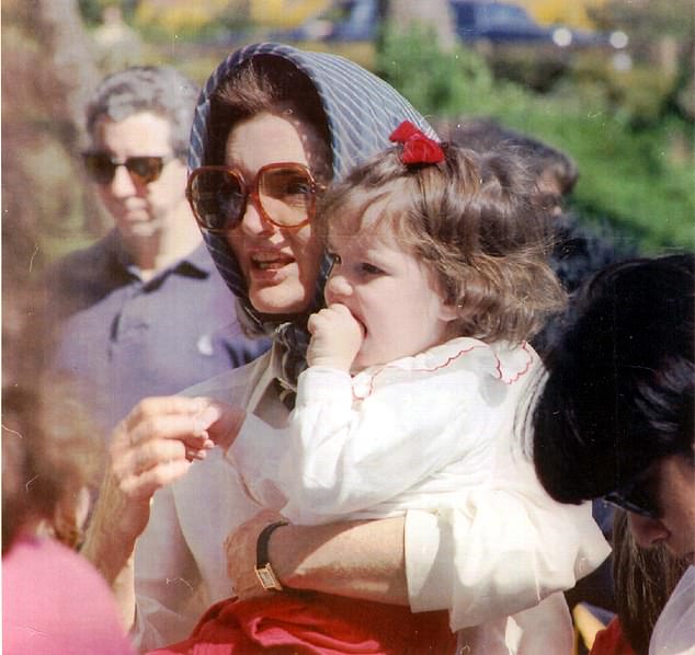 Pictured: Jacqueline Kennedy, then 63, with Tatiana, then one, on a 1992 outing in Central Park