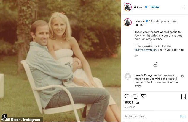 Bill Stevenson previously told the Daily Mail how he and Jill were still married when she began seeing the future president in 1975