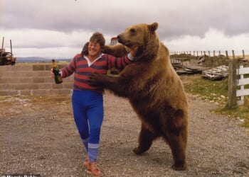 BBC2 viewers watched in awe at the unlikely true story of a Scottish wrestler raising a 65 stone grizzly bear he treated 'like a son'