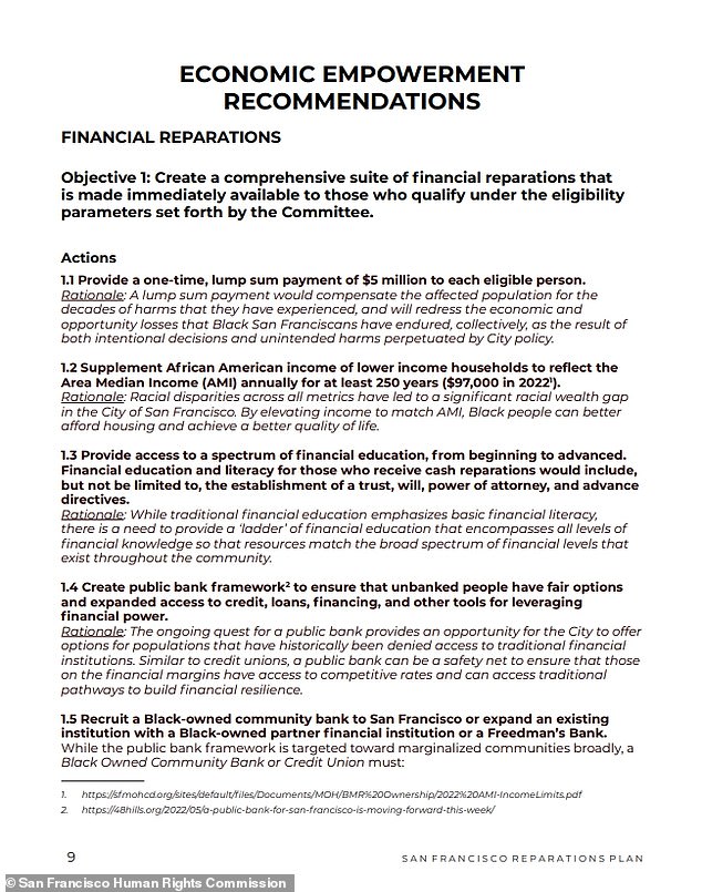 The African American Reparations Advisory Committee (AARAC) 2023 report details a reparation plan