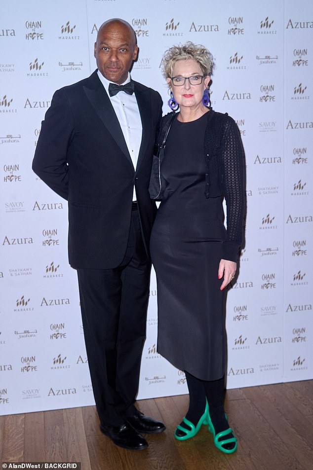 Colin Salmon has told of taking the EastEnders role so he wouldn't be 'far from home' because his wife Fiona Hawthorne has a lung disease - they are pictured together in November 2022