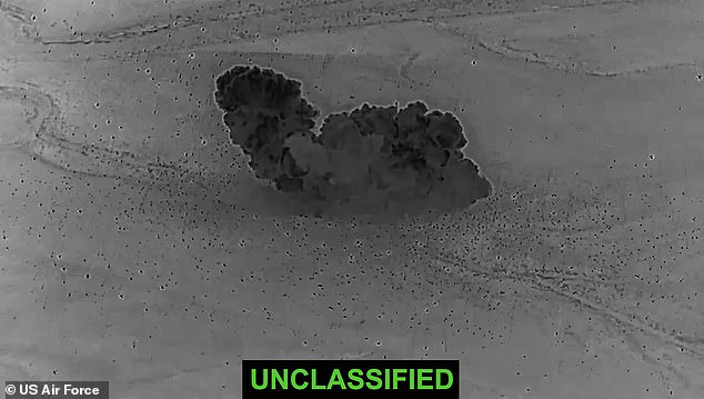 US Central Command, which oversees the Middle East, said in a statement on X that 11 missions were carried out from December 20 through December 29, following initial airstrikes on IS weapons and infrastructure on December 19 (pictured)