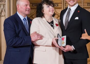 Boy-made-good marries Daddy’s little princess, turns his back on his family and sails off into the celebrity sunset, leaving his ’umble dear old mum and dad (pictured with their son as he was awarded an OBE) crying into their builder’s, writes Sarah Vine