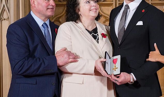 Boy-made-good marries Daddy’s little princess, turns his back on his family and sails off into the celebrity sunset, leaving his ’umble dear old mum and dad (pictured with their son as he was awarded an OBE) crying into their builder’s, writes Sarah Vine