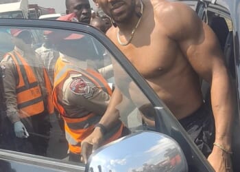 Joshua was in a horrific car crash that killed two of his best friends in Nigeria on Monday