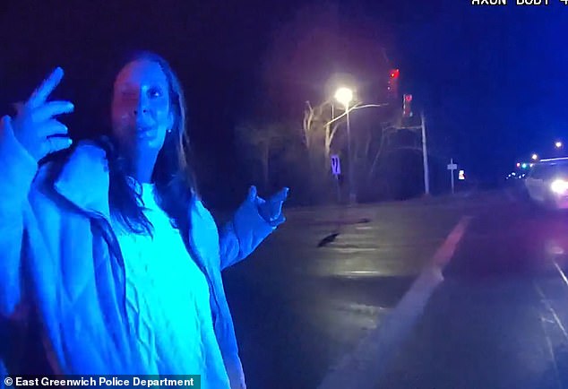 In his report, East Greenwich police officer Anthony St Laurent wrote that Bucci only 'continued to scream, bark orders and act completely belligerent towards everyone on the scene'