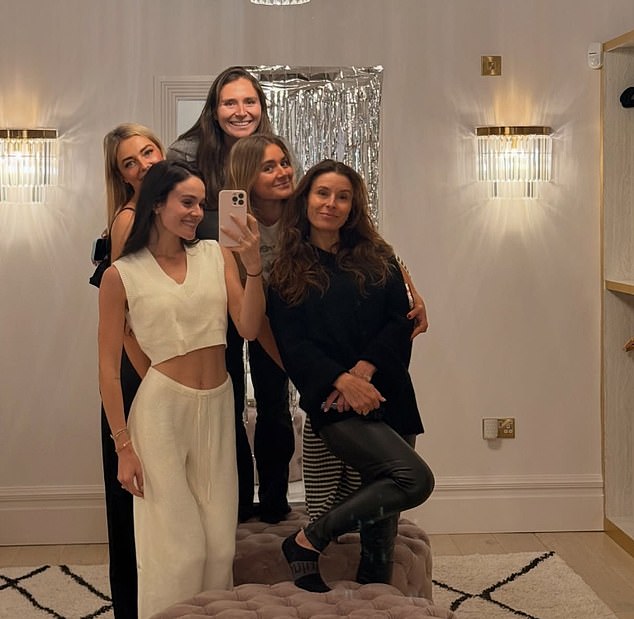 Bethany earned pride of place in Holly's 'Team Bride' carousel of Instagram snaps from her hen do, posing with the bride, her mum Tana and her sisters for one cosy photo