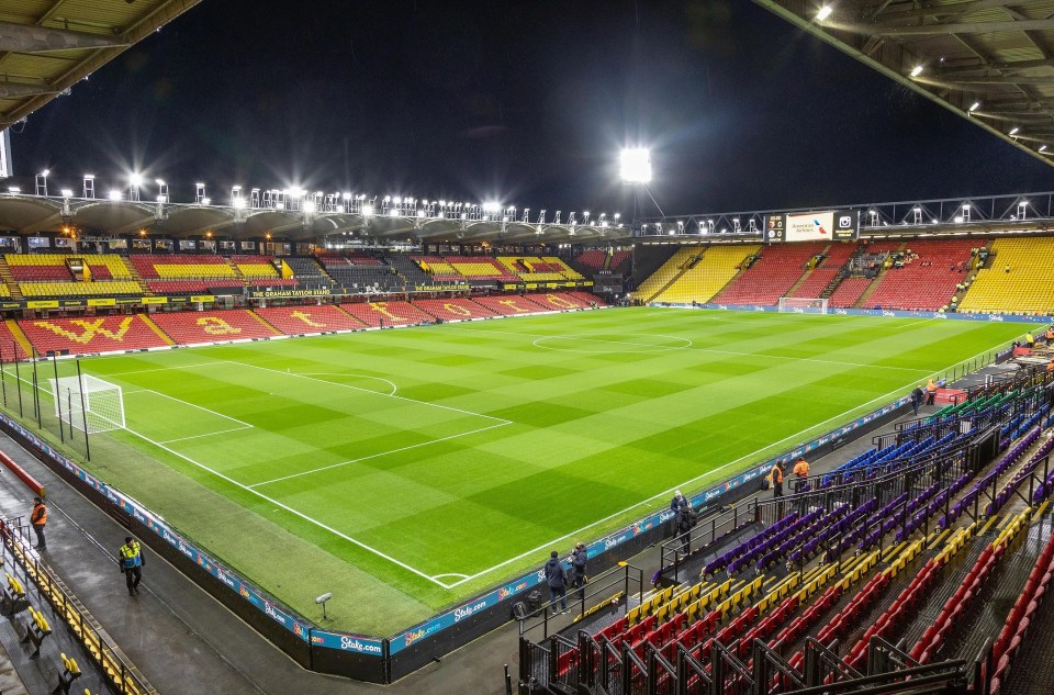 General stadium view before the Premier League match between Watford and Chelsea at Vicarage Road.