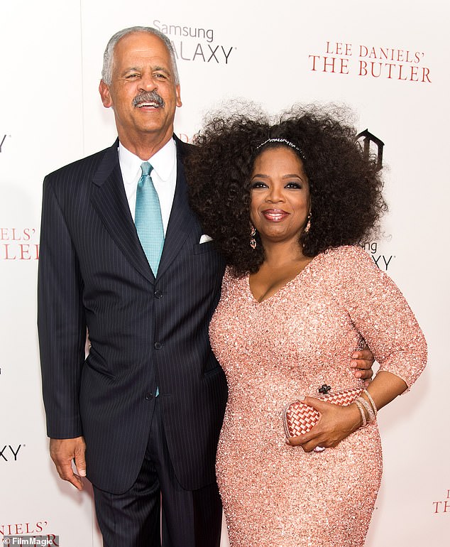 'He has absolutely been nothing but supportive through all of it,' Winfrey explained. 'When he met me, I was 200 pounds. And it's never made one iota of a difference' (pictured in 2013)