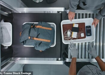 The pesky habit many passengers are guilty of refers to when people don't collect their tray and put it away properly after retrieving their belongings