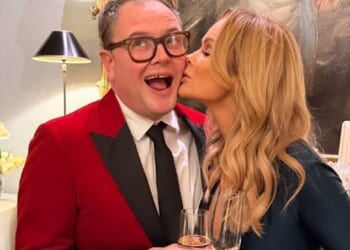 The stars were out in force to celebrate the New Year and gave fans a glimpse into their lavish festivities on social media. Amanda, 54, partied with best friend Alan Carr, 49