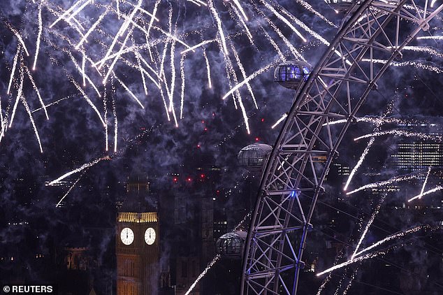 More fireworks fill the sky as Britain ushers in the New Year