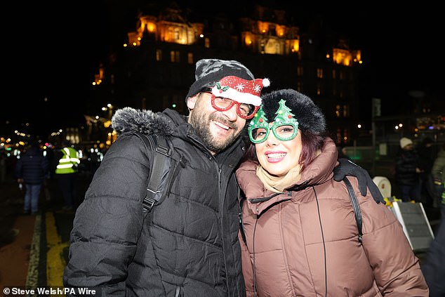 Nilo Latifi and Reza Shi from Iran during the Hogmanay New Year celebrations in Edinburgh