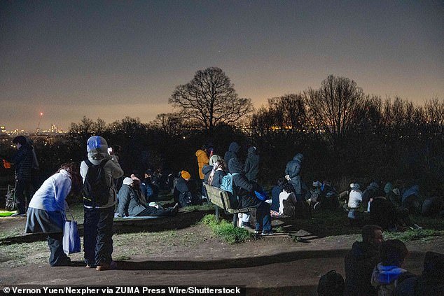 Crowds gather on Parliament Hill as Londoners prepare for the New Year celebrations