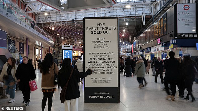 One large poster read, in capital letters: 'NYE event tickets sold out'