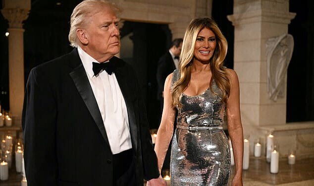 President Donald Trump and First Lady Melania Trump have arrived at the commander-in-chief's annual New Year's Eve party at Mar-a-Lago