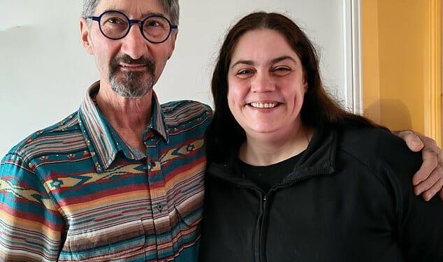 John and his daughter Donna all smiles in a photograph from December 2025. The father has recounted their emotional battle with cancer