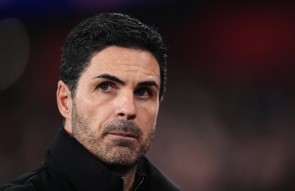 Mikel Arteta close-up during a game.