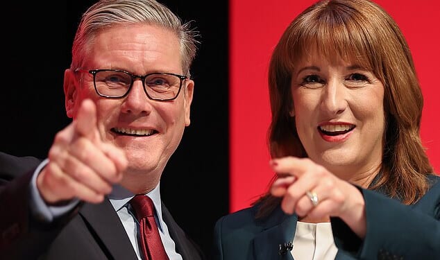 Sir Keir Starmer and Rachel Reeves at the Labour Party conference in September
