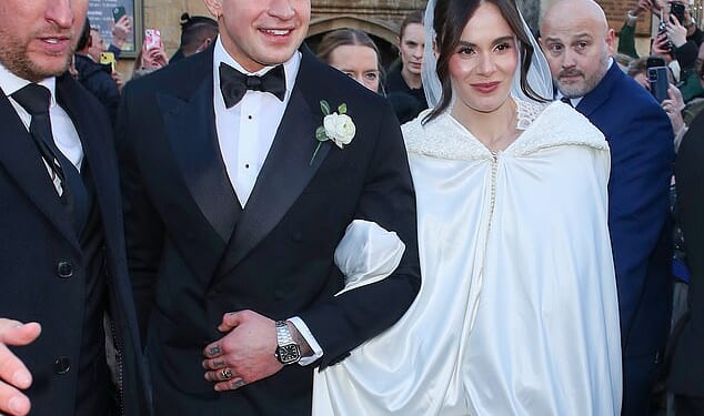 Adam Peaty and Holly Ramsay's fairytale wedding was reportedly overshadowed by strict security with burly bodyguards and sniffer dogs on Saturday