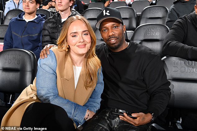 It comes just days after Adele enjoyed a rare outing with fiancé Rich Paul and his children as they stepped out for a Christmas party on Thursday evening (pictured in April)