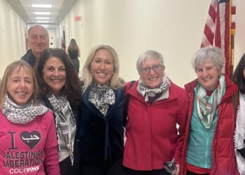 Rep. Marjorie Taylor Greene met on Dec. 10, 2025, with members of Code Pink, whose co-founder Medea Benjamin praised the outgoing congresswoman as a “strong anti war voice” in Congress.
