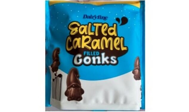 The supermarket Aldi has issued an urgent recall for the product Dairyfine Salted Caramel Filled Gonks 90g over fears it could trigger allergic reactions