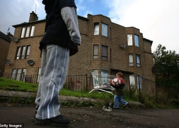 There were 1.52 million youngsters living in a house where not a single adult family member is employed as of September, according to data from the Office for National Statistics (file photo)