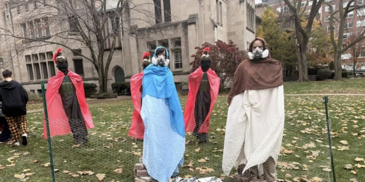 Lake Street Church of Evanston, Illinois, posted photos of a "Nativity" scene distorted for the purpose of protesting Immigration and Customs Enforcement.