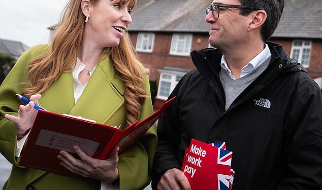 Labour MPs backing Mr Burnham (right), the Mayor of Manchester, say Ms Rayner (left) has agreed to support his bid in return for her old job as Deputy Prime Minister