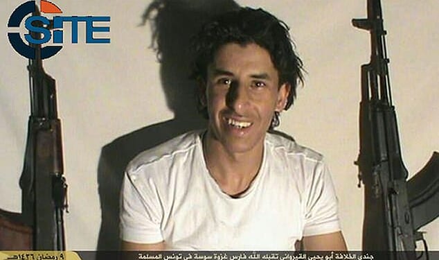 Fanatic Seifeddine Rezgui, who murdered 38 people on a beach at Sousse, Tunisia, in 2015
