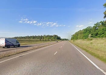 Officers were called to London Road (pictured) at around 8.25pm on Sunday after receiving reports of a two-vehicle collision.