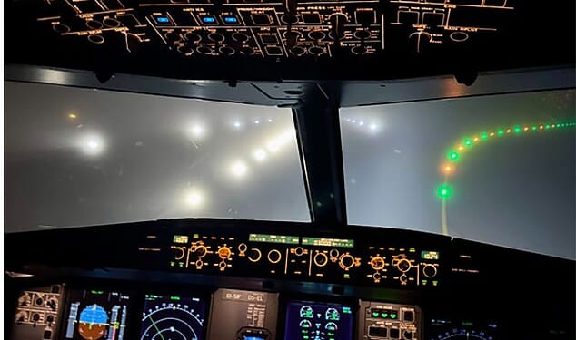 The cabin of the SAS flight Nicky caught into Copenhagen earlier this year