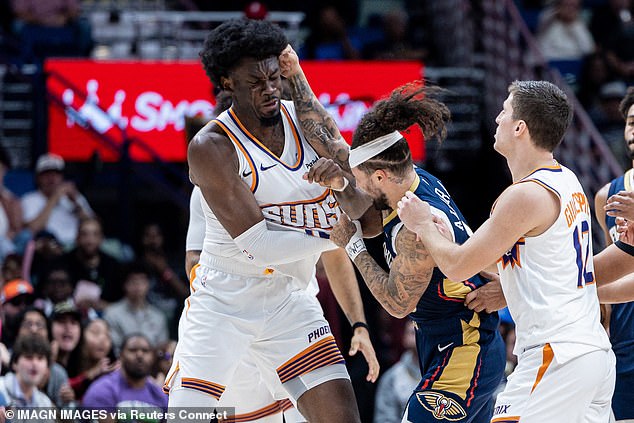 Despite a massive height difference, Alvardo went wild as he swung for his opponent