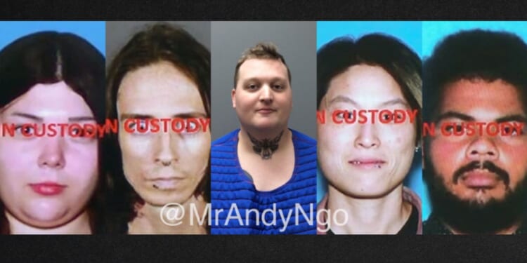 Post Millennial journalist Andy Ngo reported at least two of the five suspects identify as transgender.