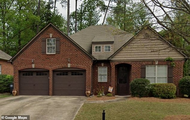 Rimes's father stopped by the couple's home (pictured) to check on them and was greeted by their three-year-old son, who opened the front door