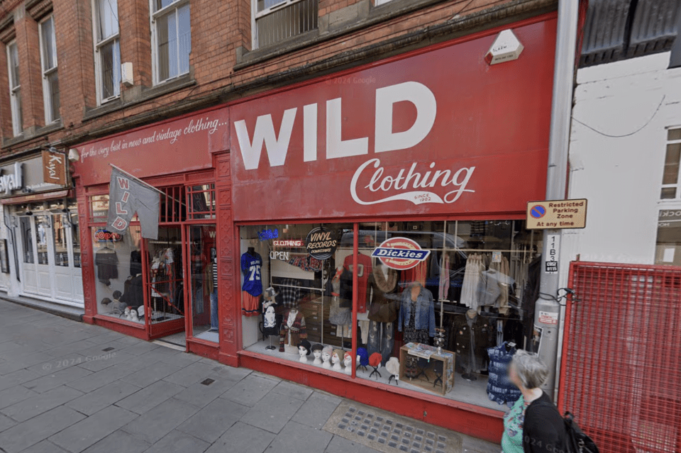 Wild Clothing store on Broad Street in Hockley, Nottingham city centre.