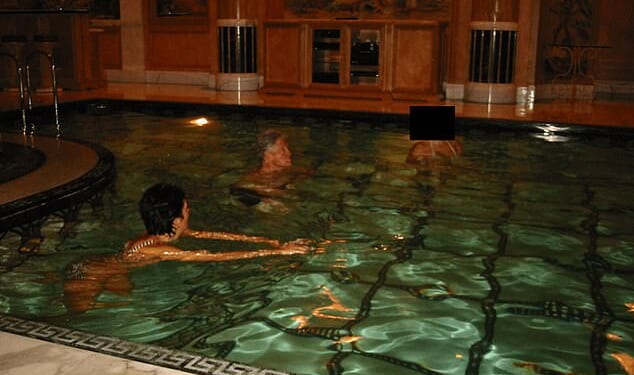 Bill Clinton was seen frolicking in a swimming pool with Ghislaine Maxwell in bombshell images from the latest Epstein files release