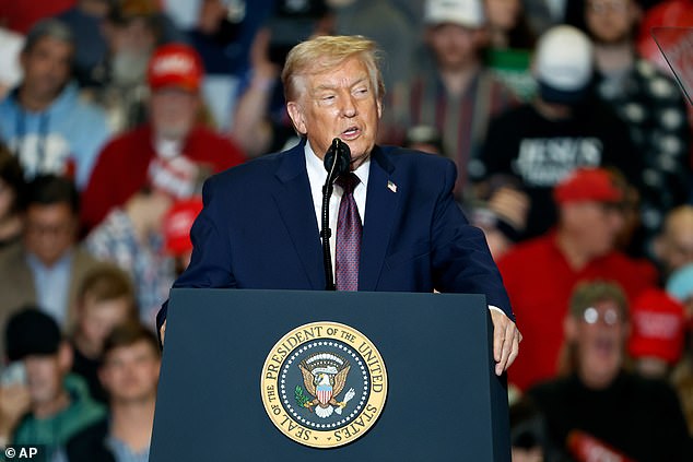 Instead, Trump spoke about his wife Melania's underwear at a rally in Rocky Mount, North Carolina on Friday night