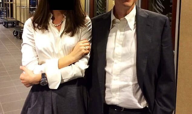 In undated images from the latest Epstein files release, Bill Gates is seen with two women whose faces were redacted (pictured above)