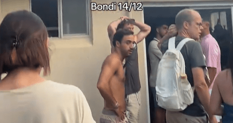 Bondi heroes hid beach goers in their homes as lifeguard saved tourist from drowning while shots rang out during attack