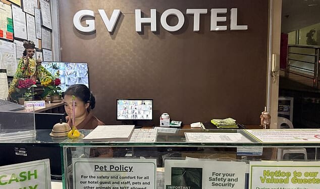 The father and son accused of carrying out the Bondi Beach massacre spent a month staying in this shabby £11-a-night one-star hotel in a red-light district in the Philippines